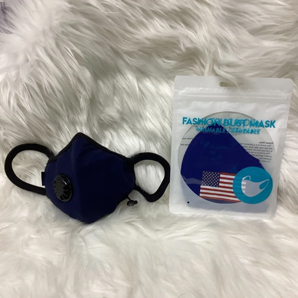 Fashion Dust Mask And Admiral-L-Adjustable Mask. Set of 2. N Blue & R Blue. NEW